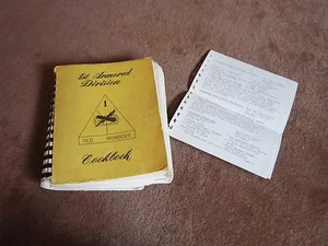 First Armored Division Cookbook Old Ironsides Names Recipes vtg US Army Ft Knox - Imagen 1 de 5