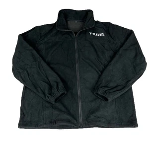 7-Eleven 7-11 Black Fleece Softshell Jacket Employee Uniform Women’s Size XL - Picture 1 of 13