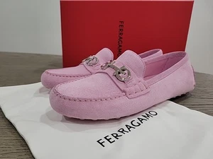 Salvatore Ferragamo Odilia 2 rosa Wildleder Damen Leder Fahrerschuhe 9,5 C neu - Bild 1 von 7
