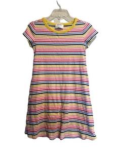 Vestido a rayas acanalado sol azul marino antiguo para niñas talla grande (10-12) - Imagen 1 de 3