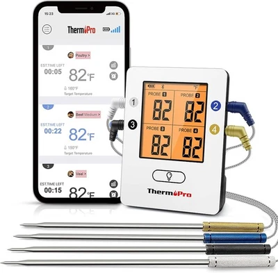 Bluetooth 5.0 Thermometer | 4-Fühler-Kerntemperaturmessung - Bild 1 von 4