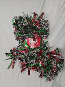 Christmas Mega Tinsel Garland Red, Green, Silver 9 Ft - Picture 1 of 5