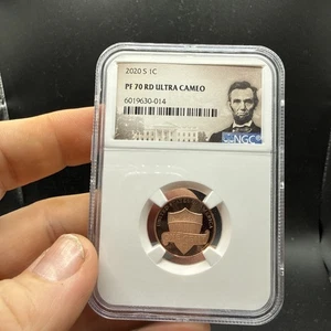 2020-S 1C LINCOLN SHIELD CENT NGC PF 70 RD ULTRA CAMEO TOP-POP HIGHEST-GRADES - Picture 1 of 4