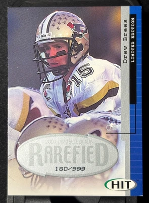 2001 SAGE HIT Drew Brees Rookie Card Rarefied Limited /999 RC 🔥 Future HOF QB - Image 1 of 2