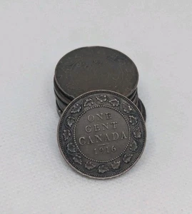 CANADA - 1916 Large Canadian 1 Cent Penny - Picture 1 of 1