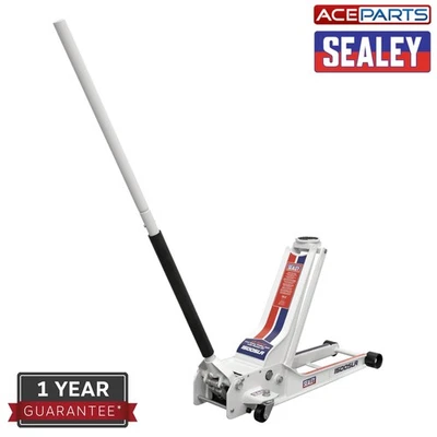Sealey 1500SLR Twin Piston Trolley Jack 1.5 Tonne Super Low Profile Rocket Lift - Image 1 of 4