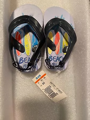 Chanclas Babies R Us para niños BEACH BUM talla 3/4 *NUEVAS con etiquetas* i1 Foto 1 de 4