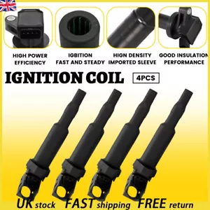 For BMW 1 3 series 118i 120i 318i 320i - Petrol Ignition Spark Coils Coil Pack 4 - Picture 1 of 12