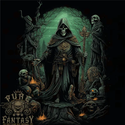 Sensenmann Umgeben Von Totenköpfe Herren 100% Baumwolle - Bild 1 von 2