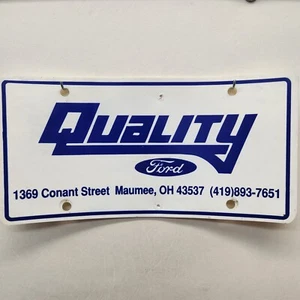 Placa de licencia de publicidad de concesionario FORD MAUMEE, OH de calidad - Imagen 1 de 2