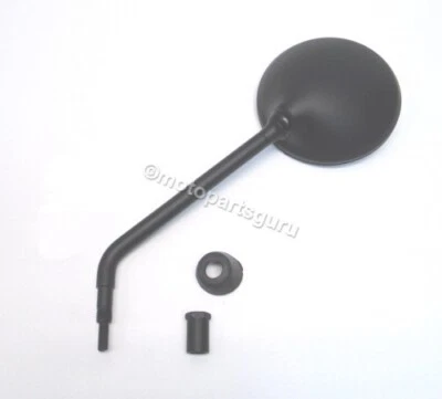 CM020407 OEM Left Side Rear View Mirror Flat Matt Black Derbi Piaggio Vespa - Image 1 of 2