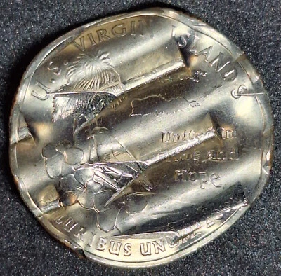 2009-D(?) Mint Cancelled/Waffled U.S. Virgin Islands DC & U.S. Territories 25¢ - Image 1 of 2