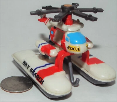 Small Micro Machine Plastic Sea Search Rescue Helicopter with Pontoons - Image 1 of 4