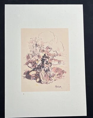 Farblithographie - Abellair - um 1880 Vagina Act Erotik - Bild 1 von 3