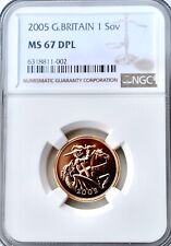 2005 GOLD SOVEREIGN NGC MS67 DPL GREAT BRITAIN 