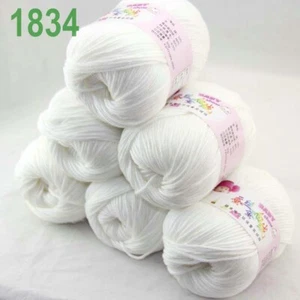 Sale 6 Skeinsx50g Cashmere Silk Wool Children Hand Knit Blankets Crochet Yarn 34 - Picture 1 of 11