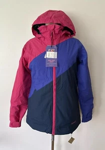 NEW! BURTON Girls Hart Jacket Sz XL Navy/Purple/Pink Dryride Room-To-Grow $130 - Picture 1 of 11
