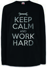 Keep Calm And Work Hard Kids Long Sleeve T-Shirt Worker pump gym Training Coach