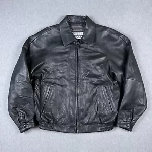 Pelle Studio Jacket Mens Large Wilson's Leather Bomber Insulated Liner VTG 90s - Picture 1 of 14