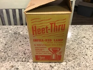 Vintage NOS? Heat-Thru Infra-Red Lamp w/Fixture 1st Lamp Co. Toledo,Ohio USA IOB - Picture 1 of 4