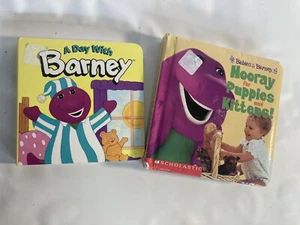 Barney Hardcover Toddler Dinosaur Board Books Vintage 90s - Picture 1 of 1