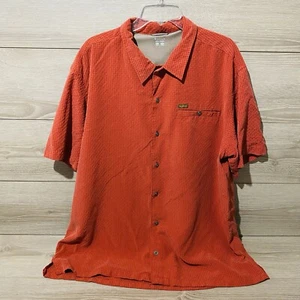 Camisa de manga corta con botones Columbia para hombre talla XL roja usada en excelente estado - Imagen 1 de 5
