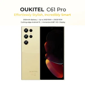 Oukitel C61 Pro Smartphone 6.88"HD+ 90Hz 8GB+256GB Android 15 Global Version NFC - Picture 1 of 15