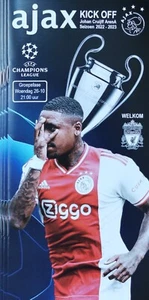 2022 AJAX v LIVERPOOL CHAMPIONS LEAGUE PROGRAMME FROM GROUND - Picture 1 of 1
