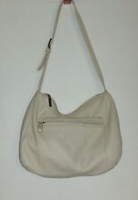 Giani Bernini Women's Cream Leather Hobo Shoulder Handbag