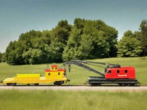 Tyco, Santa Fe Crane Car & Union Pacific Boom Tender, HO Scale - Picture 1 of 11