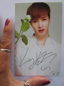 exo kpop lay signed autograph photo card 3.5x5 inch waterproof korean celeb pic - Picture 1 of 1