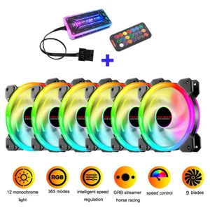 Gehäuse Lüfter ARGB/RGB RGB Case Fan Set Gehäuse Lüfter+Controller Für COOLMOON - Afbeelding 1 van 18