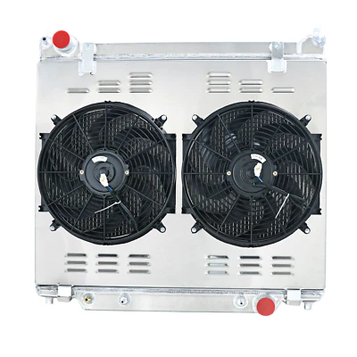 4-ROW Radiator+Shroud Fan For 1997-2014 Ford E150 E250 E350 E450 5.4L 7.3L. - Image 1 of 4