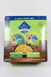 12 pack Blue Delights FILET/NY STRIP Variety 12/3.5oz Small Breed Dog 09/13/2025 - Picture 1 of 5