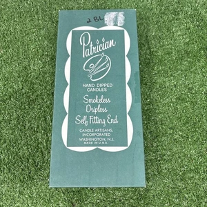 Vintage Patrician Hand Dipped Green  Candles 10” Smokeless Dripless  Box Of 11 - Picture 1 of 4