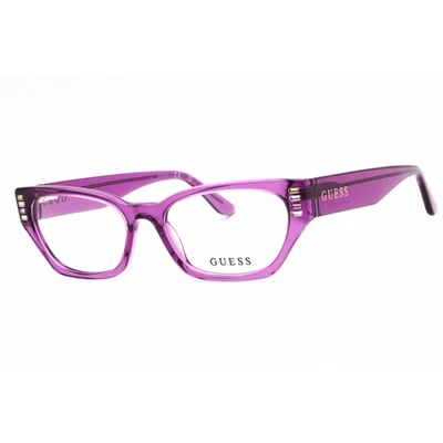 Guess Women's Eyeglasses Violet/Other Acetate Full Rim Cat Eye Frame GU2967 083 - Image 1 of 2