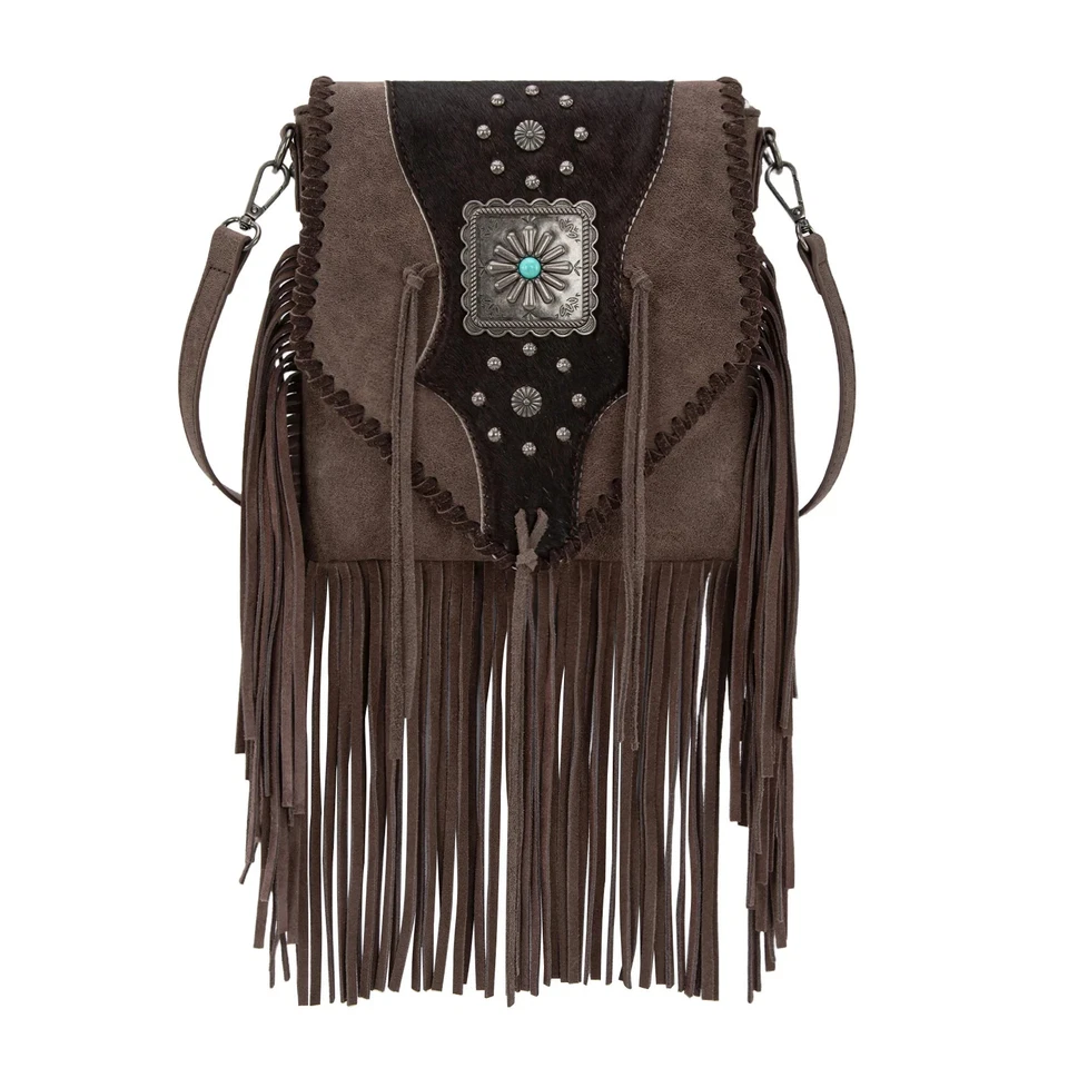 Trinity Ranch Fringe Hair-On Cowhide Crossbody - Image 1 of 4
