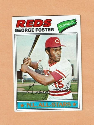 1977 Topps 347 George Foster Cincinnati Reds EX o mejor Foto 1 de 2