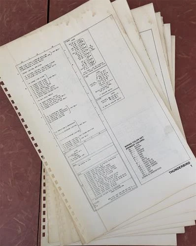 1976 Ford Thunderbird Foldout Wiring Diagram Electrical Schematic Tbird T Bird Foto 1 de 3