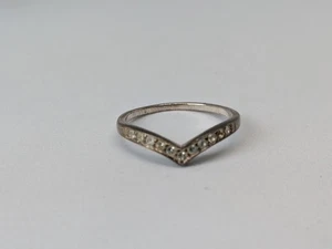 925 sterling silver wishbone ring SIZE P1/2 - Picture 1 of 6