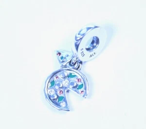 Genuine Pandora Sterling Silver Love Pizza CZ Dangle Charm 797443CZ - Bild 1 von 3