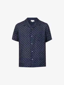 DEREK ROSE Milan 22 Camisa Lino Estampado Cruz - Imagen 1 de 5
