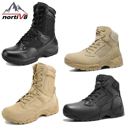 Botas de trabajo tácticas de combate militar para hombre Botas de senderismo Motocicleta Talla 6,5-15 Foto 1 de 4