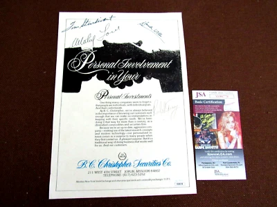 WHITEY FORD TOM STURDIVANT RALPH TERRY 1956 WSC YANKEE SIGNED AUTO MAG PAGE JSA - Image 1 of 4