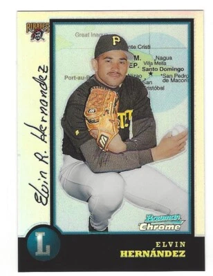 Elvin Hernandez 1998 Bowman Chrome International Refractors Card# 346 - Image 1 of 4