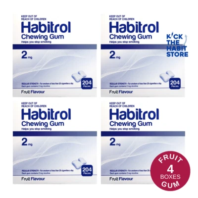 Goma Habitrol 2mg Fruta 816 Piezas 4 Cajas x 204 piezas Sin Azúcar 2027+ Foto 1 de 4
