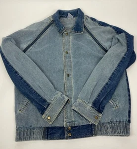 Vintage 80’s JORDACHE Jeansjacke Weste abnehmbare Ärmel M zweifarbig blau - Bild 1 von 9