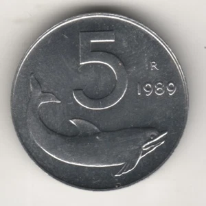 ITALIA 5 LIRE 1989 TIMONE ROVESCIATO FDC #MI20 - Imagen 1 de 2