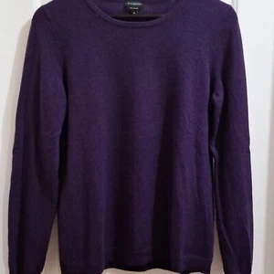 Talbots Pure Cashmere sweater size Medium crew neck pullover purple - Picture 1 of 6