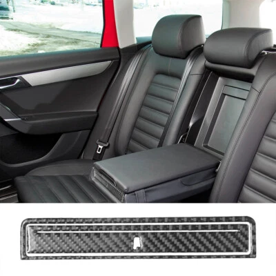 Carbon Fiber Rear Armrest Panel Sticker Trim For Volkswagen Passat 2006-2010  - Image 1 of 4